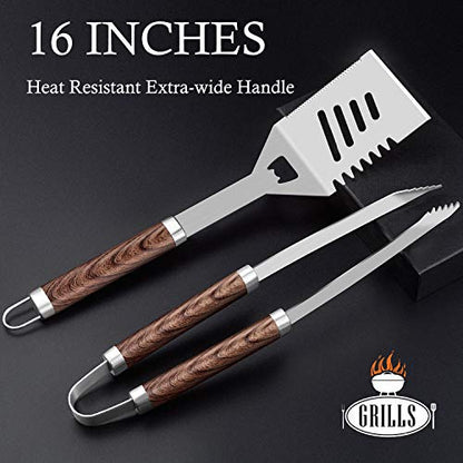 - ROMANTICIST 30pcs BBQ Grill Tool Set | Heavy Duty Stainless Steel Grill Utensils Set -