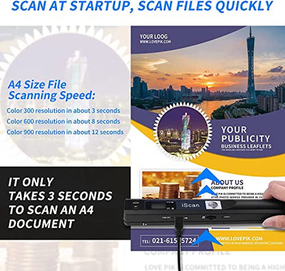 - Houkiper Portable Scanner | Handheld Document Scanner A4 Images -