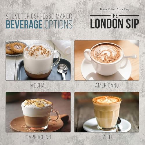 - The London Sip Moka Pot | Stovetop Coffee Maker | Italian Style Espresso Maker -