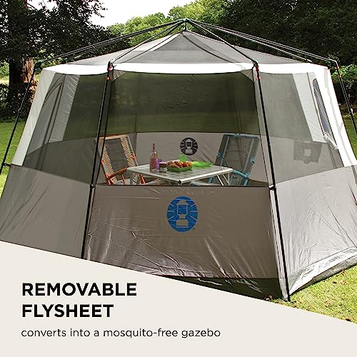 Coleman Tent Octagon, 6 to 8 Man Festival Dome Tent, Waterproof Family Camping Tent with Sewn-in Groundsheet