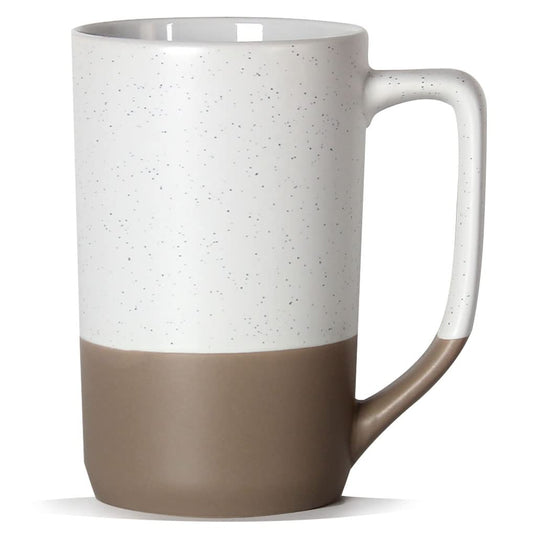 - SHOWFULL 16oz Large Coffee Mug | Two Color Combination | Big Ceramic Tea Cup with Large Handle | White -