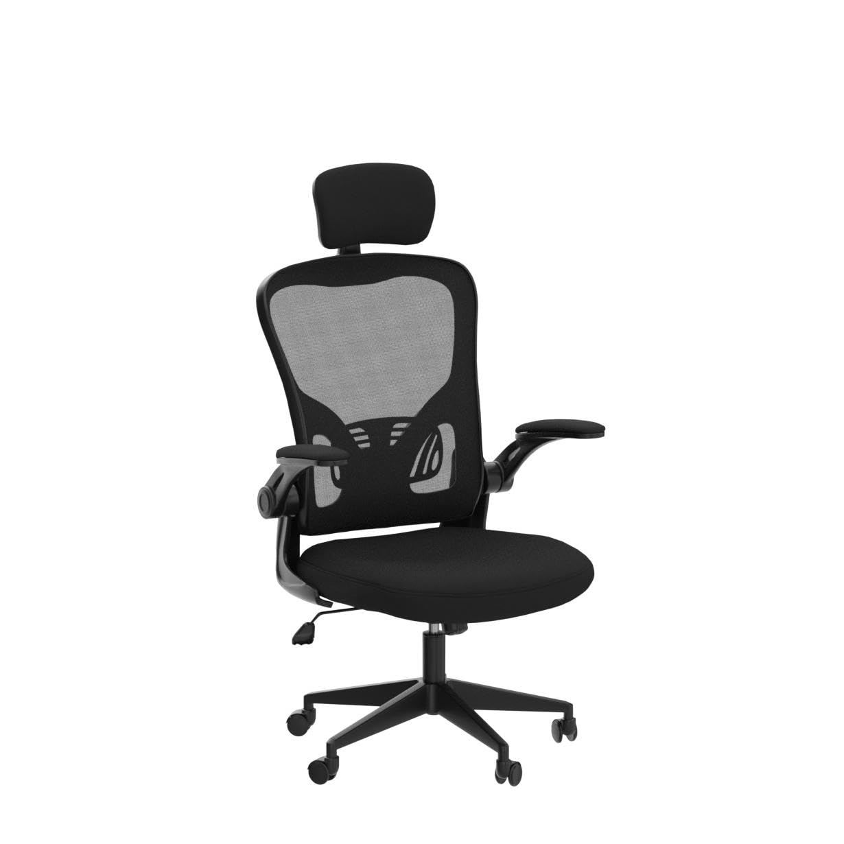 - JAJALUYA Office Chair | Mesh Computer Chair | Adjustable Headrest | Lumbar Support -