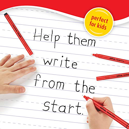 Berol Handwriting Pens | Round Shape is Easy to Hold | Washable Blue Ink | Bright Barrels | 2 Count