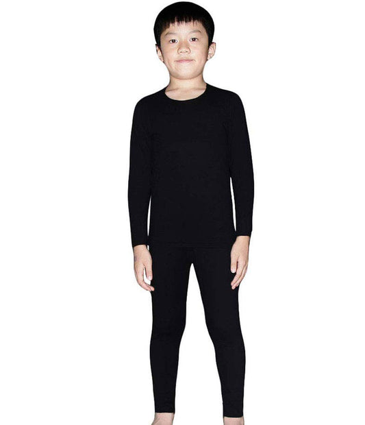 - LANBAOSI Kids Ski Thermal Underwear Set | Children Boys Fleece Base Layer & Long Johns Bottoms -