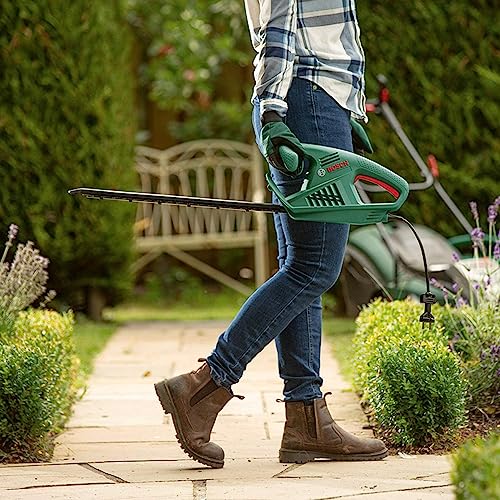 Bosch Electric Hedge Cutter EasyHedgeCut 45 (420 W, Blade Length 45 cm, Weight: 2.6 kg, in Carton Packaging), Classic Green