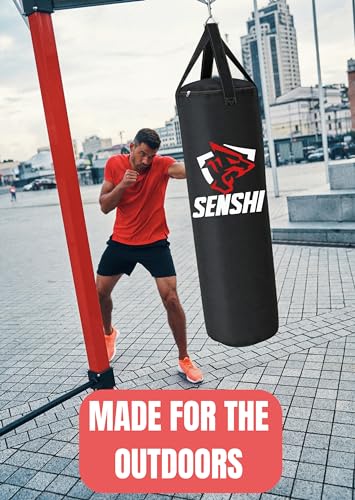 Outdoor Punch Bag 𝗛𝗘𝗔𝗩𝗬 𝗙𝗜𝗟𝗟𝗘𝗗 | For Boxing | Boxing Gloves | Skipping Rope & Bracket Set -
