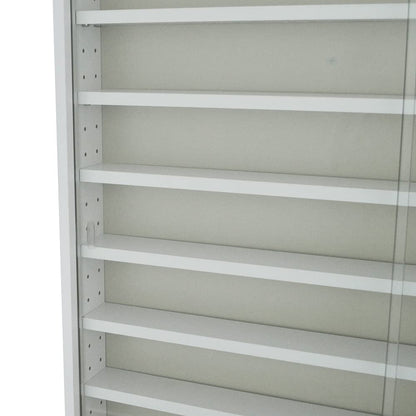 - WATSONS REVEAL - 6 Shelf Glass Wall Collectors Display Cabinet - White