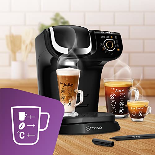 - TASSIMO | Bosch My Way 2 TAS6502GB Coffee Machine | 1500 Watt | 1.3 Litre | Black -