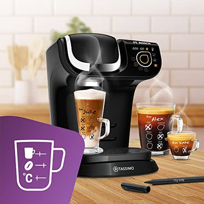 - TASSIMO | Bosch My Way 2 TAS6502GB Coffee Machine | 1500 Watt | 1.3 Litre | Black -