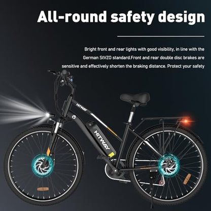 - HITWAY Electric Bike for Adults | 28" Electric Bicycle Commute E-bike | 36V 12Ah Removable Battery | 250W Motor | 7-Speed Gear -