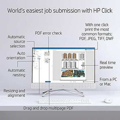 - HP DesignJet T230 Large Format Plotter Printer 24in up to A1 | Mobile Printing | Wi-Fi | Gigabit Ethernet | Hi-Speed USB 2.0 -