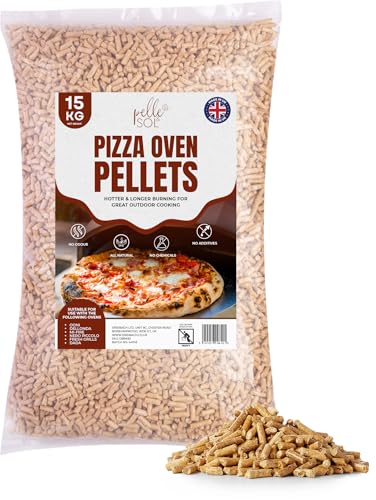 - Pelle & Sol 15kg Wood Pellets | Premium Fuel for Pizza Ovens & Grills | Bagged for Easy Storage & Handling -