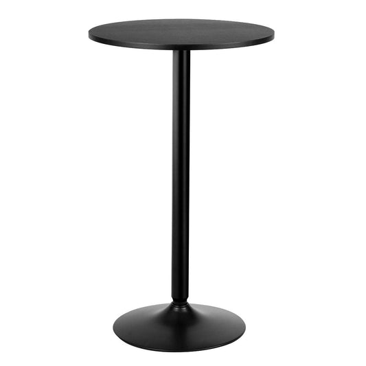 COSTWAY Round Bar Table, Counter Bistro Pub Tables with Fixed Tabletop and Stable Base, Circular Cocktail Dining Table for Home, Office and Kitchen, Holds up to 150kg (101cm H, 1PCS)