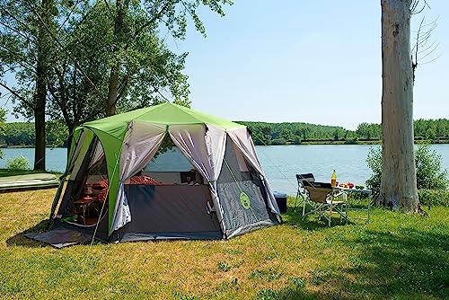 Coleman Tent Octagon, 6 to 8 Man Festival Dome Tent, Waterproof Family Camping Tent with Sewn-in Groundsheet