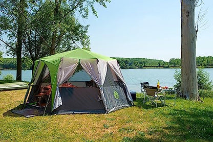 Coleman Tent Octagon, 6 to 8 Man Festival Dome Tent, Waterproof Family Camping Tent with Sewn-in Groundsheet