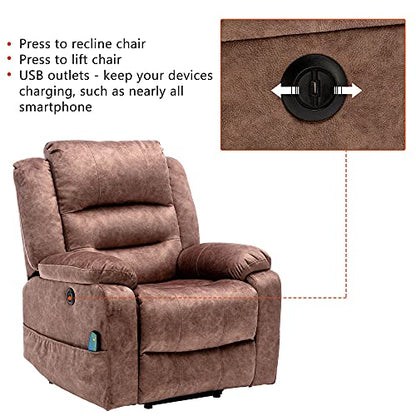 - Newly Upgraded Electric Lift Recliner Chair | USB Port and Padded Seat -