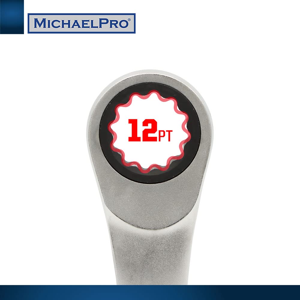 - MichaelPro MP001139 6-Piece Reversible Ratchet Spanner Set -