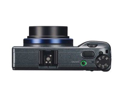 - Ricoh GR IIIx Urban Edition | Metallic Grey Body with Navy Blue Ring | Digital Compact Camera with 24MP -