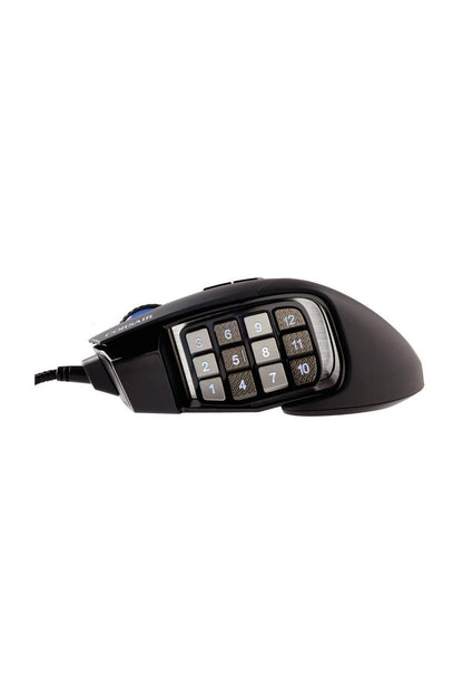 CORSAIR SCIMITAR RGB ELITE Wired MOBA/MMO Gaming Mouse – 18,000 DPI – 17 Programmable Buttons – iCUE Compatible – PC, Mac, PS5, PS4, Xbox – Black