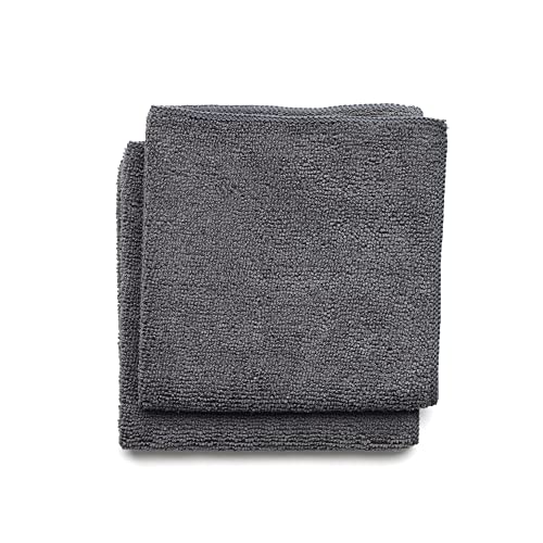 Brabantia 118029 Microfibre Cleaning Cloths (x 2), Machine Washable, Dark Grey