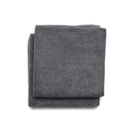 Brabantia 118029 Microfibre Cleaning Cloths (x 2), Machine Washable, Dark Grey