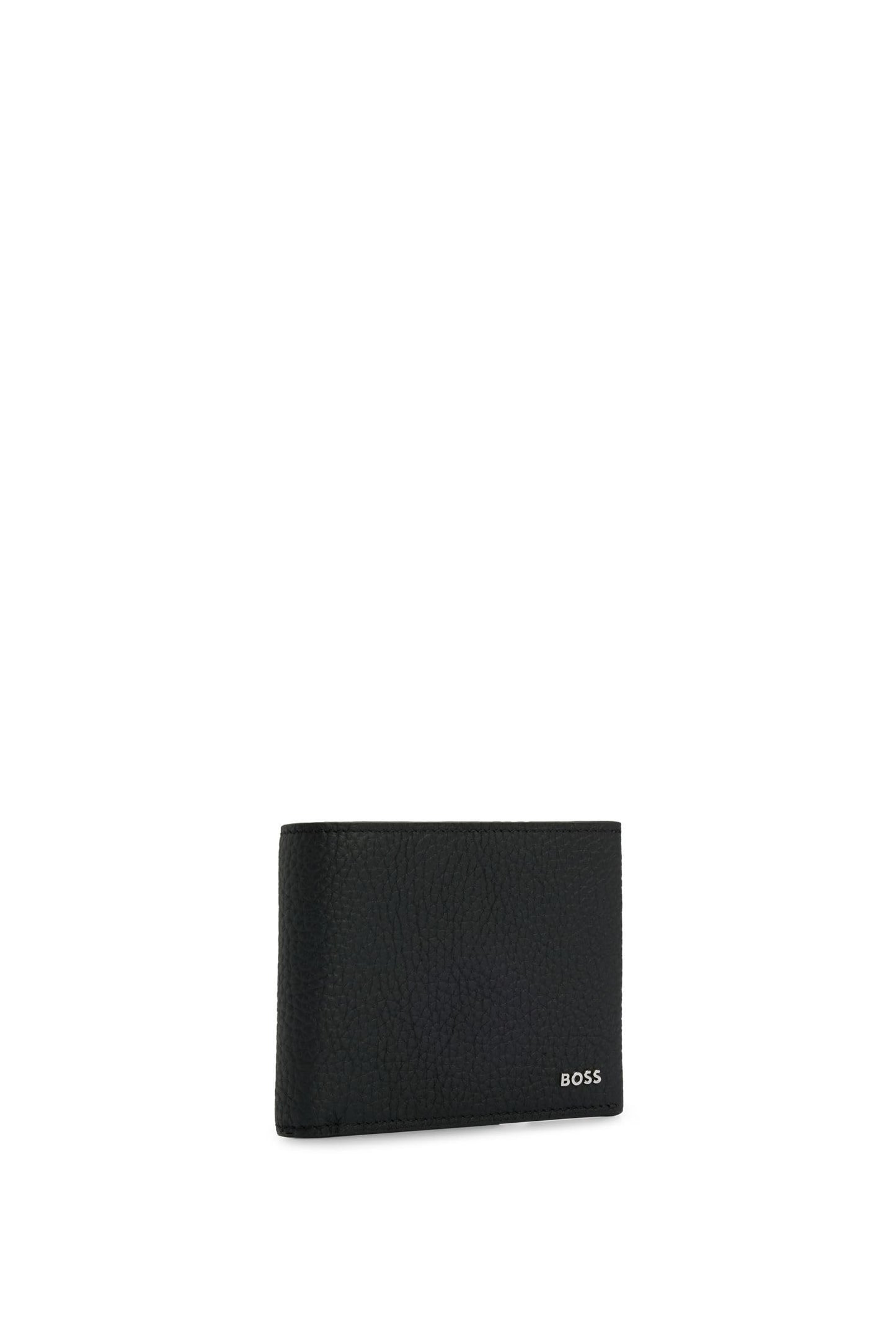 BOSS Mens Crosstown Trifold Logo Wallet in Italian Leather