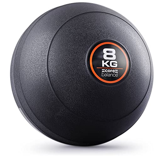 Core Balance Slam Ball No Bounce Medicine Exercise Ball Heavy Duty PVC for Strength Training (8kg)