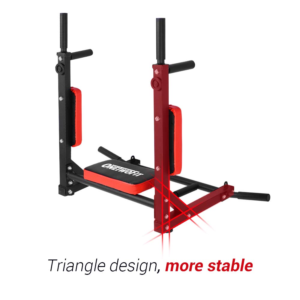 - OneTwoFit Multifunctional Wall Mounted Pull Up Bar/Chin Up bar | Dip Station for Indoor Home Gym -