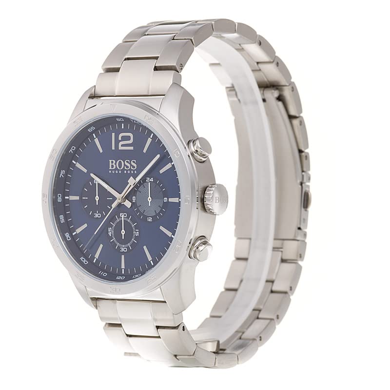 BOSS Chronograph Quartz Watch for Men with Silver Stainless Steel Bracelet - 1513527