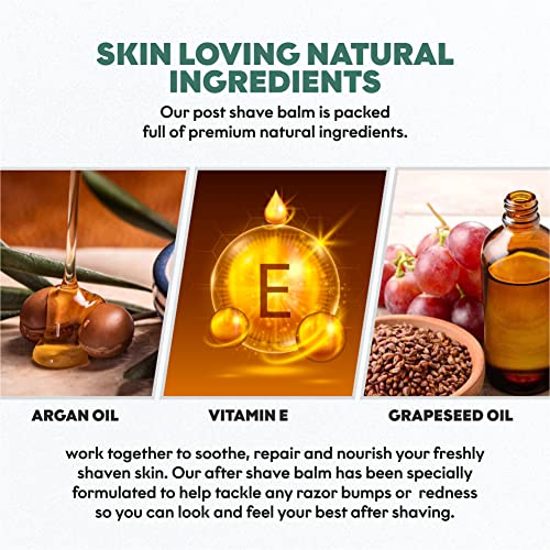 Bart's Balm Aftershave Balm 100ml Handmade–Sandalwood Oil After shave Balm Men -Argan Oil - Sensitive Post Shave Balm Men