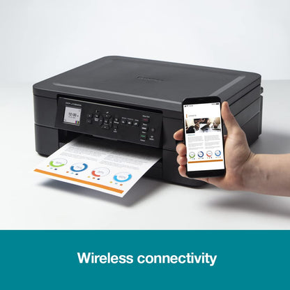 Brother DCP-J1050DW Wireless Colour Inkjet Printer | 3-in 1 (Print/Copy/Scan) | Wi-Fi/USB 2.0/NFC | Photos | Ink Included|UK Plug