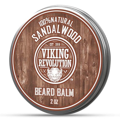 - Viking Revolution - Beard Balm - Natural Beard Balm For Men With Argan & Jojoba Oils -