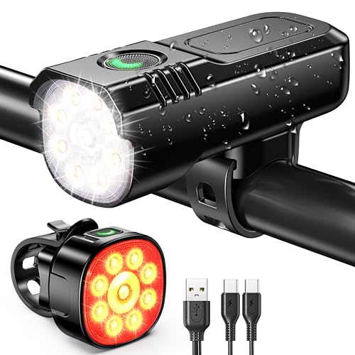 - Rolgno Bike Lights Front And Back | [8+7 Lighting Modes] | [Sturdy Aluminum Alloy] -