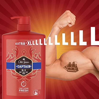 - Old Spice Captain Shower | 1000ml | 3-in-1 -