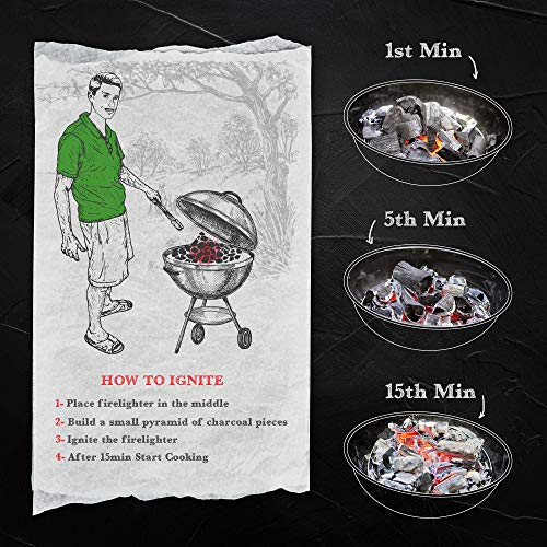 Alderline Natural Restaurant Grade Lumpwood BBQ Charcoal for Barbecues, 50L