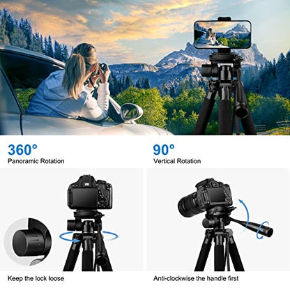 - JOILCAN Camera Tripod For Canon Nikon Sony | 65" | Aluminum Alloy Tripod Stand -