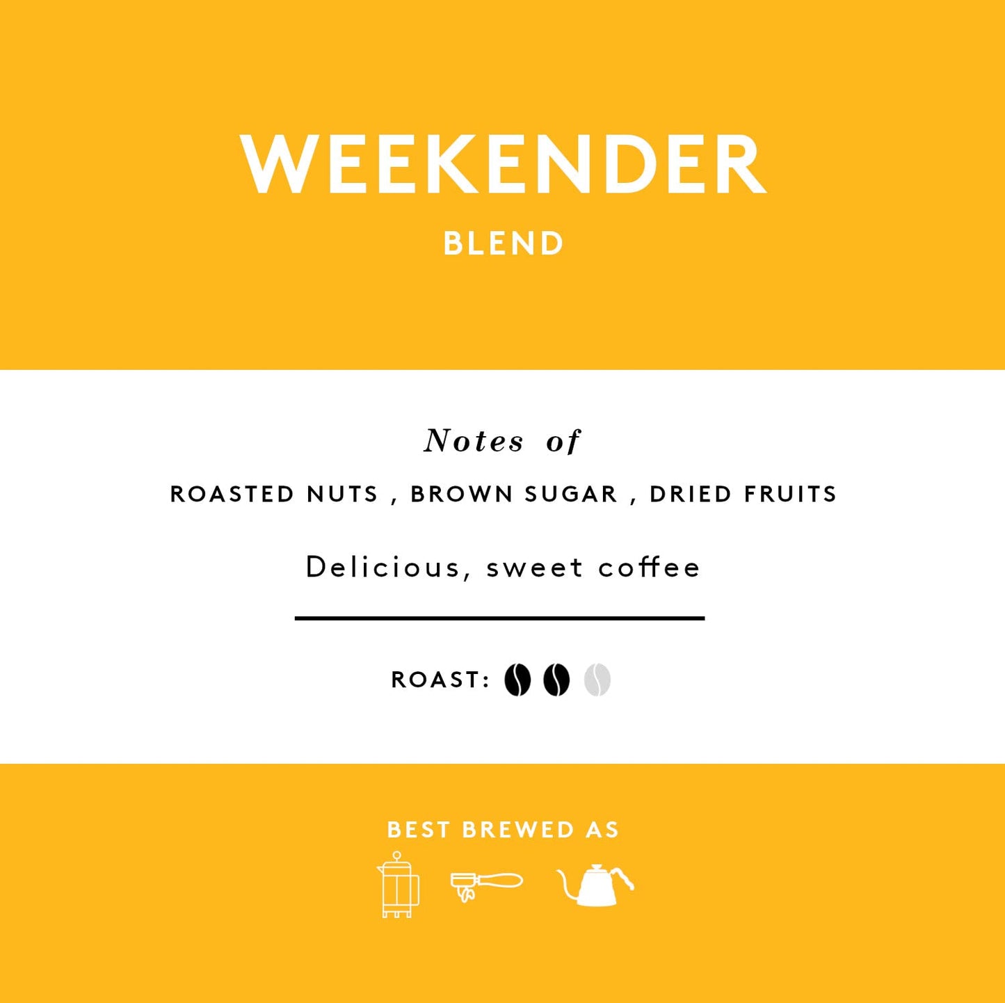 - Union Coffee | Weekender | Espresso Coffee Beans | Medium Roast | Pack of 1kg -