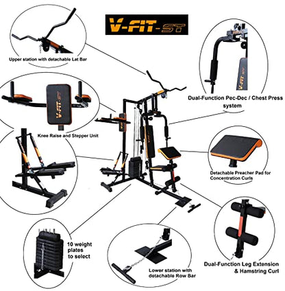 - V-fit STG09/3 Herculean Modular Compact PYTHON Gym 100kg -