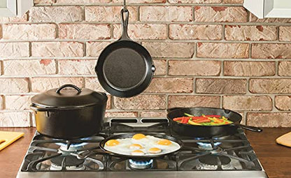 - Lodge L8DD3 4.73 litre / 5 quart Pre-Seasoned Cast Iron Double Dutch Oven -