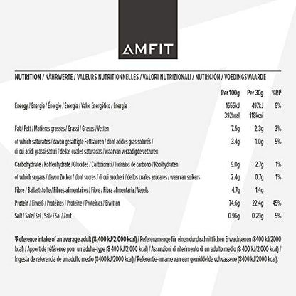 Amazon Brand - Amfit Nutrition Whey Protein Powder, Chocolate Hazelnut Flavour, 33 Servings, 1 kg (Pack of 1)