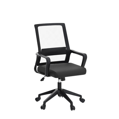 - T-THREE | Adjustable Office Chair | Ergonomic Mesh Swivel Chair | Lumbar Support | Seat for Home Office | Black -