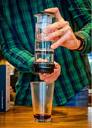 Delter Coffee Press - Coffee Maker 400ml (Transparent/Clear) Filter Espresso Coffee Maker