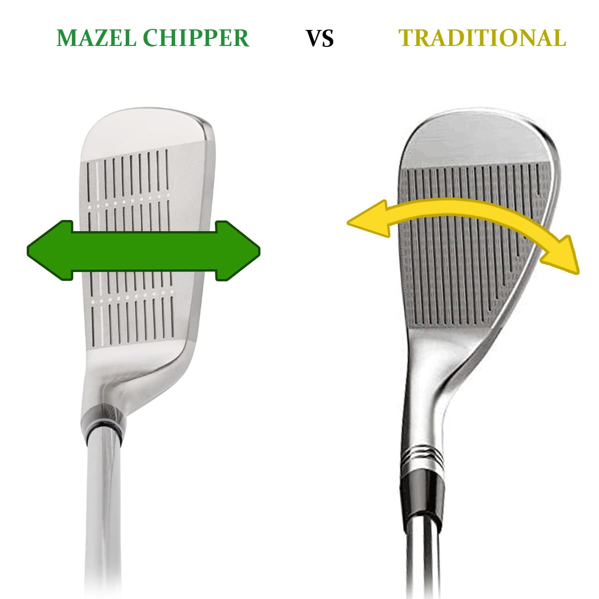 - MAZEL Golf Chipper Club for Men | Green Head Golf Wedge -