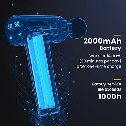- Massage Gun Deep Tissue | Portable Muscle Massage Device | 8 Massage Heads -