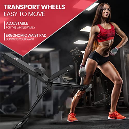 - PASYOU Adjustable Weight Bench with Spine Support | Weight Bench Foldable 90 Degree -