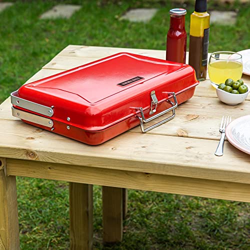- George Foreman Portable Charcoal BBQ | Portable, Sturdy Foldable Legs -