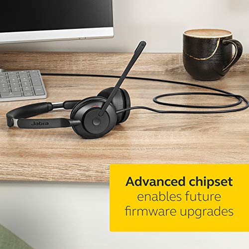 - Jabra Evolve2 30 Headset | Noise Cancelling Microsoft Teams Certified Stereo Headphones With 2-Microphone Call Technology -