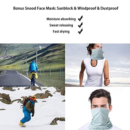 Bike Cycle Helmet with Visor Snood Face Mask Waterproof bundle pocket Adjustable Lightweight Allround Cycling Bicycle helmets Accessories for BMX Skateboard MTB Mountain Road Bike Men Women Ladies