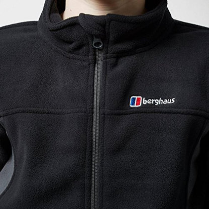 Berghaus Tyndrum Kids' Fleece with Full Zip and Anti-pill Fabric, Kids' Midlayer Fleece Jacket, Kids' Hiking & Outdoor Recreation Clothing (11-12 Years, Black)