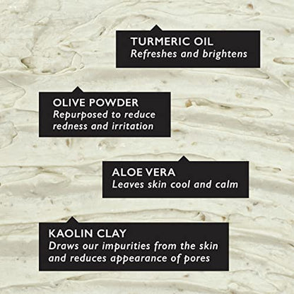 - UpCircle Hydrating Kaolin Clay Face Mask with Olive Powder 60ml - Detoxifying Mask -